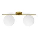 Jugen brass ceiling light 2-bulb horizontal