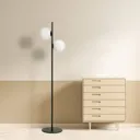 Jugen floor lamp, black/white, two-bulb