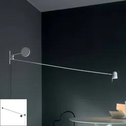 Extravagant LED wall light Counterbalance, White