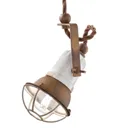 C1660/1 hanging light with cage, white