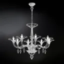 Dedalo chandelier 8-bulb white