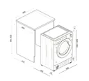 Hoover HBWS 48D1E80 White Built-in Washing machine, 8kg