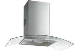 Teka WISH Wall Mounted Curved Glass Chimney Hood 90cm - Stainless Steel (NC 980)