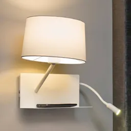 Functional Handy wall lamp with an LED reading arm