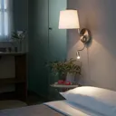 Berni fabric wall light with LED reading light