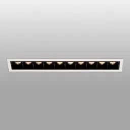 Troop LED recessed light with frame, 10-bulb