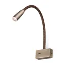 Wall reading light Lead, leather details and LED