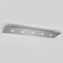 Five-bulb ceiling light Polifemo, white