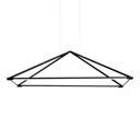 Grok Tubs LED hanging lamp in matt black 120x80 cm