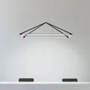 Grok Tubs LED hanging lamp in matt black 120x80 cm