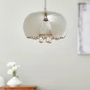 Argos LED pendant lamp with crystal drops, Ø 22 cm