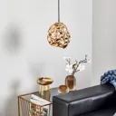 Narisa LED hanging light, Ø 18 cm rose gold/brown