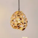 Narisa LED hanging light, Ø 18 cm rose gold/brown