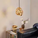 Narisa LED hanging light, Ø 18 cm rose gold/brown