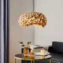 Narisa LED hanging light, Ø 46 cm rose gold/brown