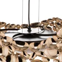 Narisa LED hanging light, Ø 46 cm rose gold/brown