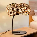 Narisa LED table lamp rose gold/brown