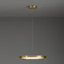 Grok Saturn LED hanging lamp satin brass, Ø 60 cm
