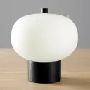 Grok LED table lamp, Ø 24 cm, dark ash