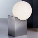 Exclusive table lamp Cub made of glass and steel