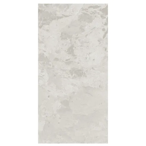 Harmony White Gloss Marble effect Ceramic Wall Tile, Pack of 8, (L)500mm (W)250mm