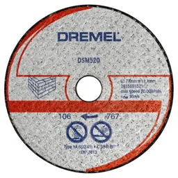 Dremel DSM520 Masonry Cutting Wheel for DSM20 - 77mm, Pack of 1