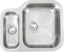 Reginox Alaska Undermount Stainless Steel Kitchen Sink - 1.5 Right Hand Bowl with Waste Included