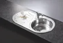 Reginox Galicia Round Inset Stainless Steel Kitchen Sink - Single Bowl with Waste Included