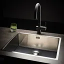 Reginox New York Stainless Steel Single Bowl Kitchen Sink with Integral Waste - 3 Way Fit
