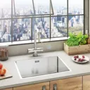 Reginox New York Stainless Steel Single Bowl Kitchen Sink with Integral Waste - 3 Way Fit