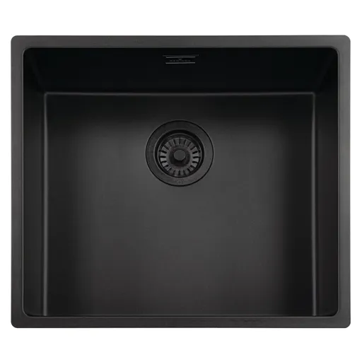 Reginox New York Jet Black 1 Bowl Stainless Steel Kitchen Sink with Waste Included