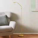 Brass-coloured LED floor lamp Zenith with dimmer