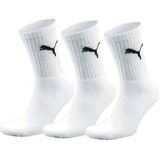 Puma Sports Crew Sock - White, 9 - 11, Pack of 3