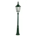 Lamp post Dublin made of die-cast alu, green