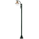 One-bulb lamp post Toscane 240 cm, green