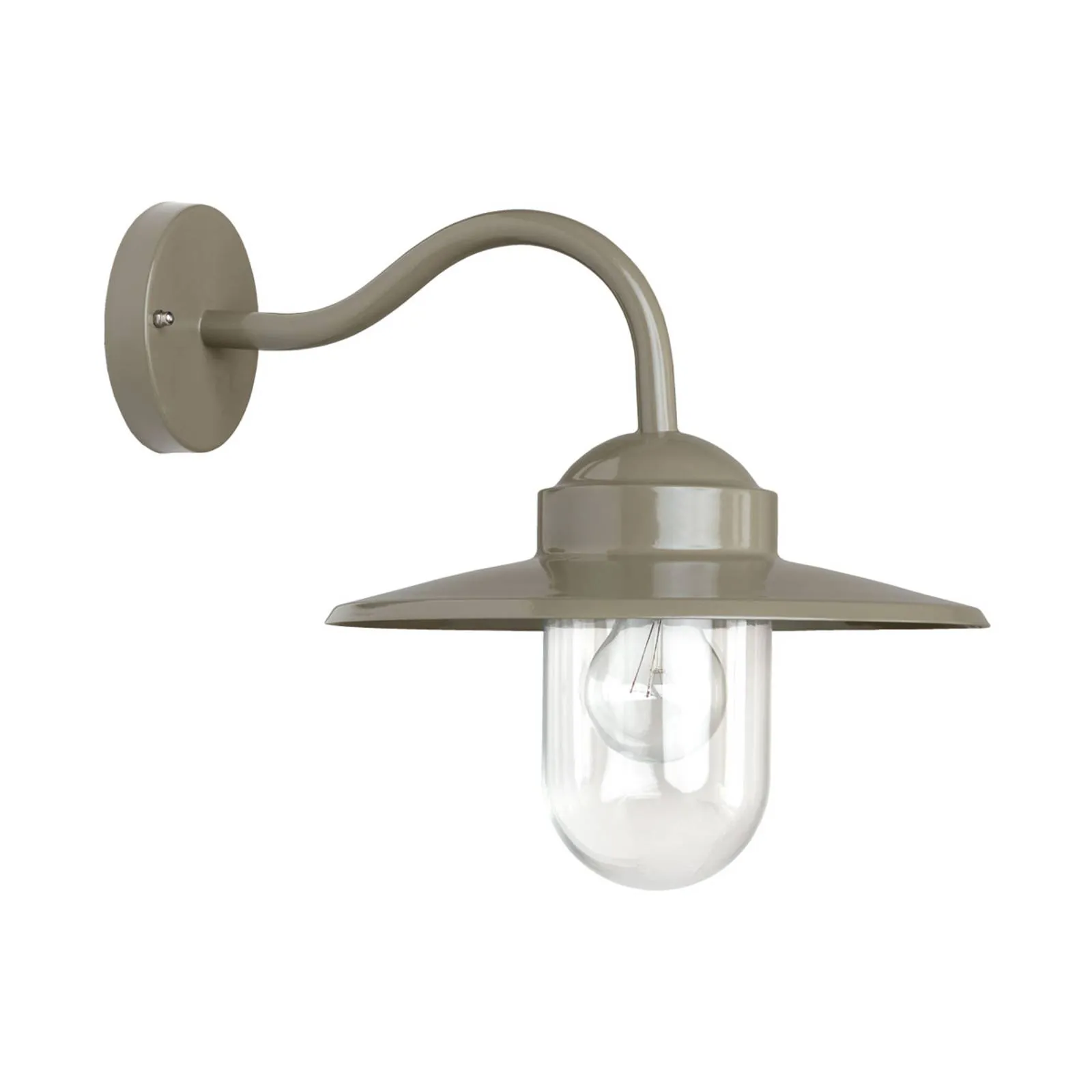 Taupe-coloured outdoor wall light Dolce