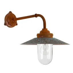 Provence outdoor wall light in rusty brown