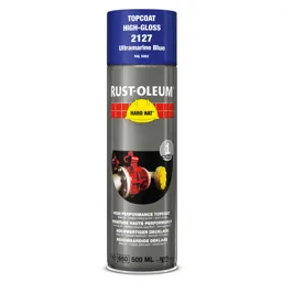Rust Oleum Hard Hat Metal Spray Paint - Ultramarine Blue, 500ml