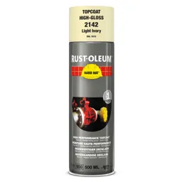 Rust Oleum Hard Hat Metal Spray Paint - Clear Ivory, 500ml