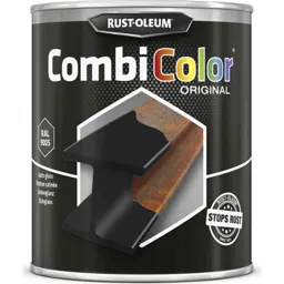 Rust Oleum Combicolor Satin Gloss Metal Paint - Black, 250ml