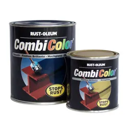 Rust Oleum CombiColor Matt Metal Paint - Matt Black, 750ml