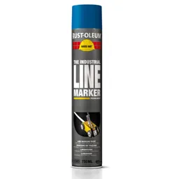 Rust Oleum Hard Hat Line Marking Spray Paint - Blue, 750ml