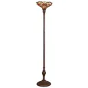 Spring-like floor lamp Kayla, Tiffany-style
