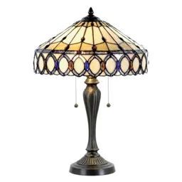 Attractive table lamp Fiera, Tiffany-style