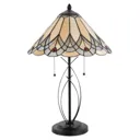 5186 table lamp, amber-coloured glass lampshade