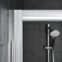 Edge 6 Left-handed Offset quadrant Shower Enclosure & tray with Double sliding doors (W)1200mm (D)800mm