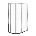 Edge 8 Left-handed Offset quadrant Shower Enclosure & tray with Double sliding doors (W)1200mm (D)800mm
