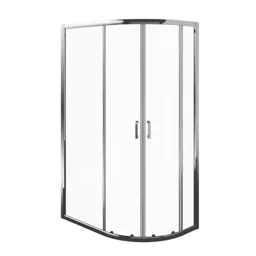 Edge 8 Right-handed Offset quadrant Shower Enclosure & tray with Double sliding doors (W)1200mm (D)800mm