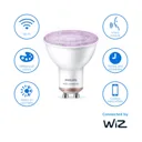 Philips WiZ GU10 50W LED Cool white, RGB & warm white PAR16 Smart Light bulb, Pack of 2