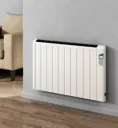 Reina Arlec white aluminium electric designer radiator